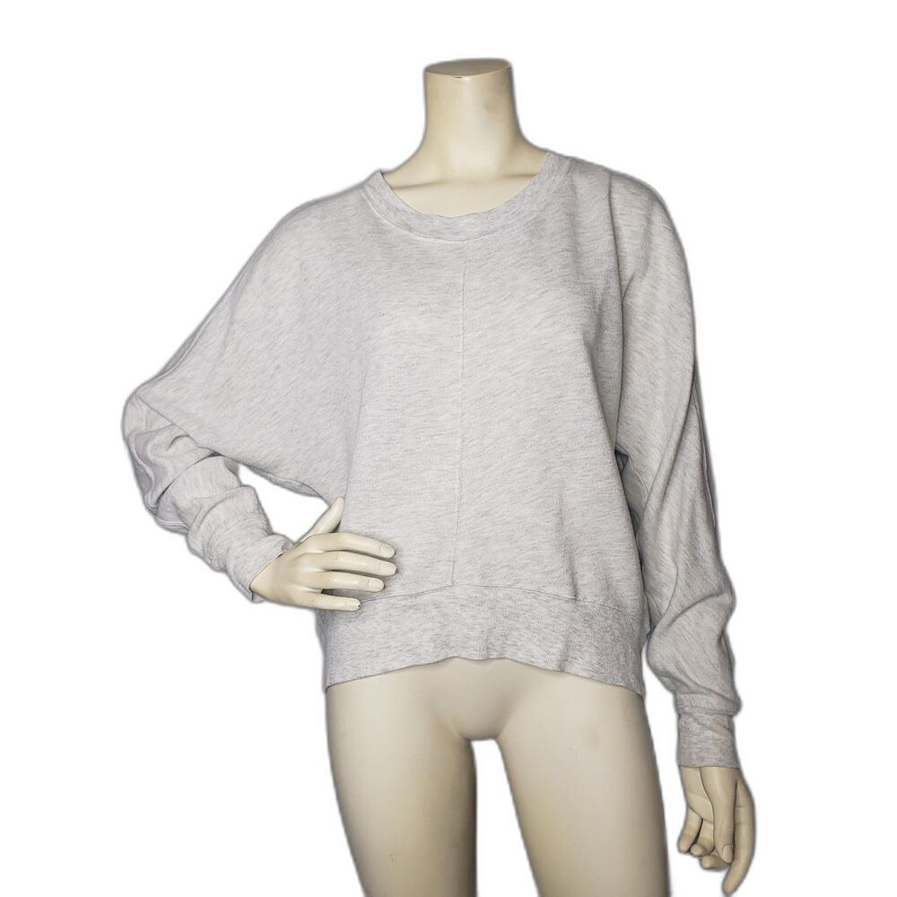 Zella Heather Gray Cropped Crew Sweatshirt